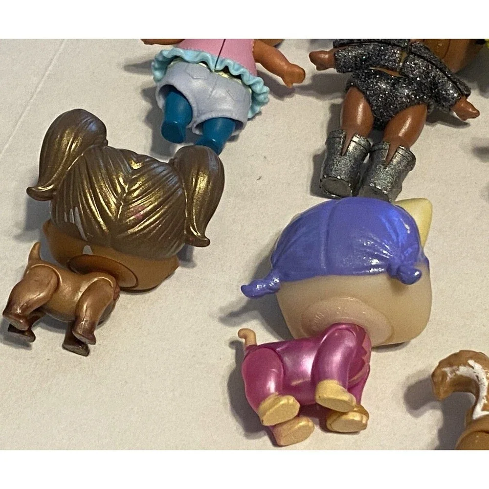 LOL Surprise Dolls Lot 8 Dolls, 2 Babies, 3 pets, 21 Accessories Bundle GUC